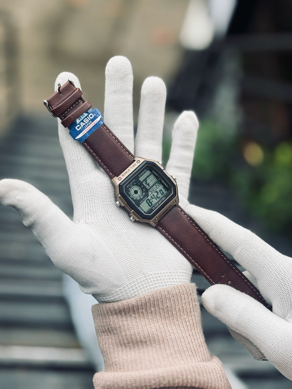 Illuminator Leather Quality Digital Watch